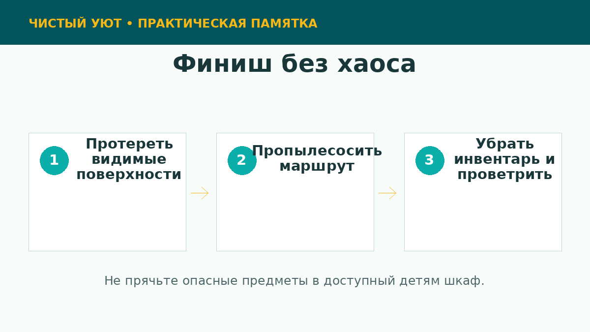 Финальный этап экспресс-уборки квартиры