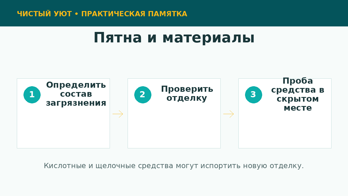 Удаление пятен после ремонта с учётом материала